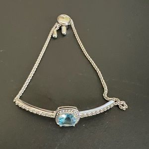 Womens bracelet from Zales with blue topaz